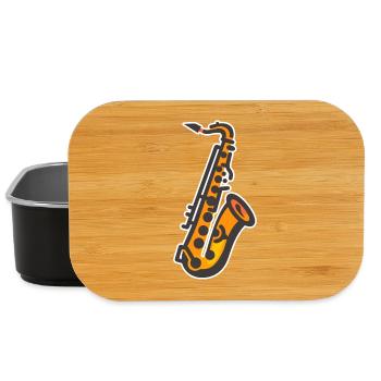 Saxophone Graphics - Lunch Box - black - Front
