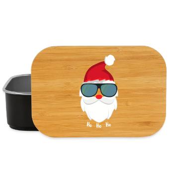 Santa Claus Cool with Sunglasses - Lunch Box - black - Front
