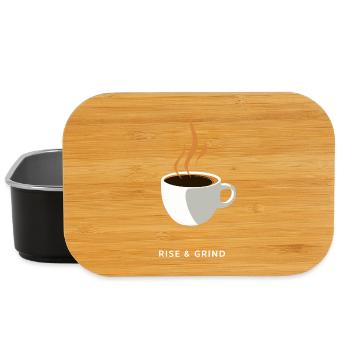 Steaming Coffee Grind - Lunch Box - black - Front
