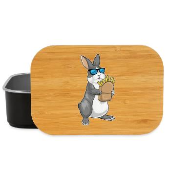 Frites lapin - Boîte à goûter - noir - Devant
