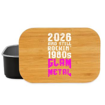 Glam Metal Retro Design des années 80 - Boîte à goûter - noir - Devant
