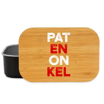 Patenonkel - Taufgeschenk - Lunch Box - Schwarz - Vorne