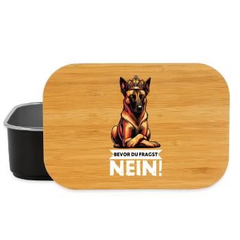 Before you ask: Malinois Belgian Shepherd - Lunch Box - black - Front