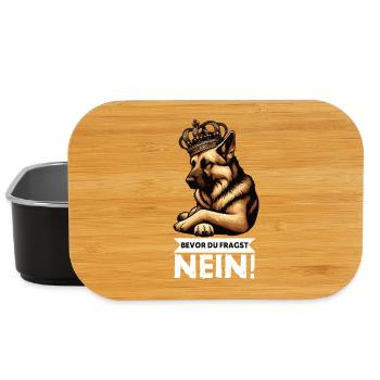 Before you ask German Shepherd Shepherds - Lunch Box - black - Front