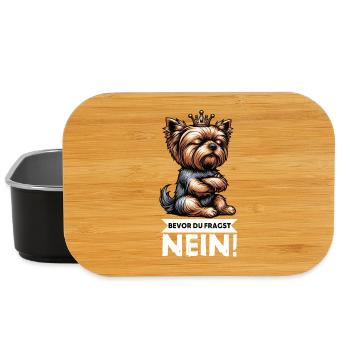 Bevor Du Fragst Yorkshire Terrier Yorkie Yorkies - Lunch Box - Schwarz - Vorne
