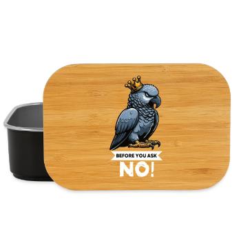 Before You Ask African Grey Parrot Parrot Parrot Holder - Lunch Box - black - Front