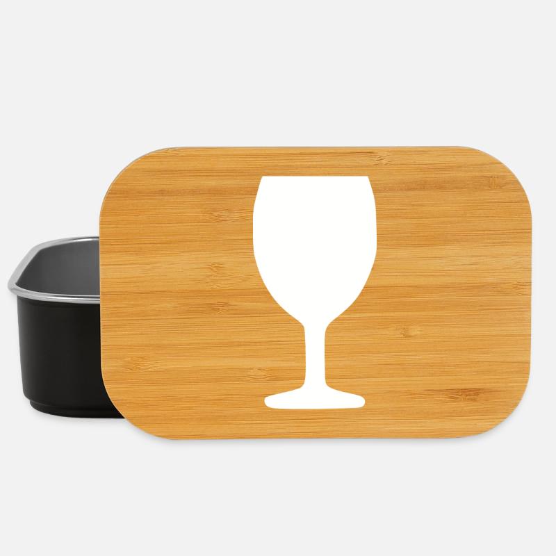 Wein Weinglas Rotwein  - Lunch Box - Schwarz