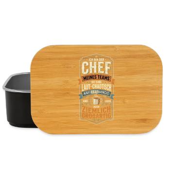 Chef Mitarbeiter Team Chaos Kaffee Humor - Lunch Box - Schwarz - Vorne