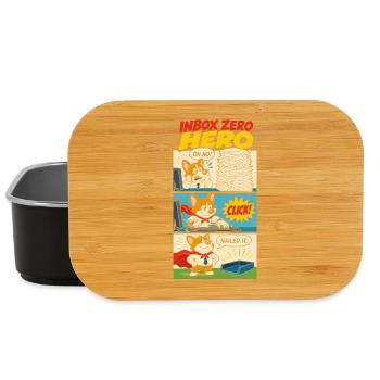 Inbox Zero Büroheld - Lunch Box - Schwarz - Vorne