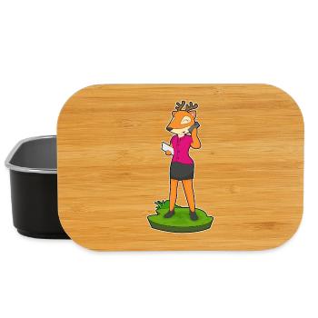 Deer Secretary Cell Phone - Lunch Box - black - Front