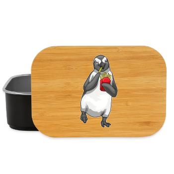 Penguin French fries - Lunch Box - black - Front