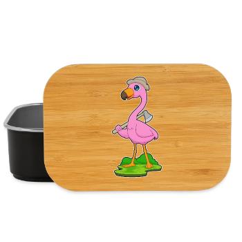 Flamingo Lumberjack Axe - Lunch Box - black - Front
