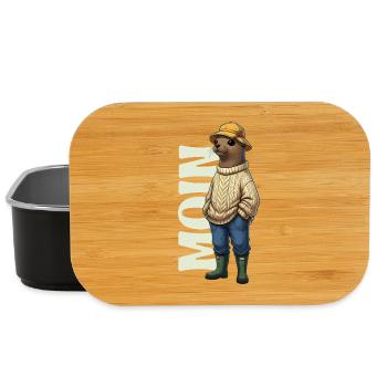 Moin Seehund - Nordsee Fischer Design - Lunch Box - black - Front
