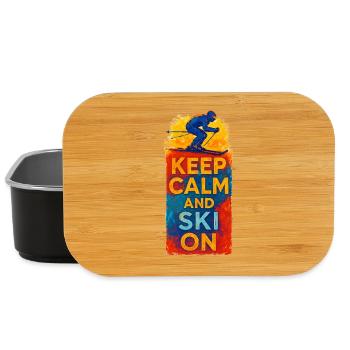 Keep Calm and Ski On - Lunch Box - black - Front