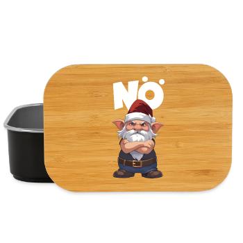 Trotziger Weihnachtsgnom nö Logo Spruch - Lunch Box - Schwarz - Vorne