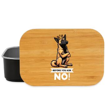 Avant de demander au chien berger belge Malinois - Boîte à goûter - noir - Devant