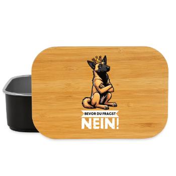 Before you ask: Malinois Belgian Shepherd - Lunch Box - black - Front