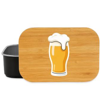 Bière, verre à bière, cadeau de la fête des pères Papa - Boîte à goûter - noir - Devant