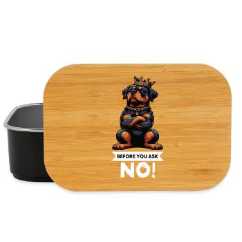 Before You Ask No Rottweiler Rottweilerbesitzer - Lunch Box - Schwarz - Vorne