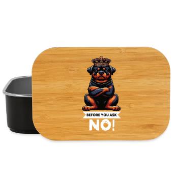 Before You Ask No Rottweiler Rottweilerbesitzer - Lunch Box - black - Front
