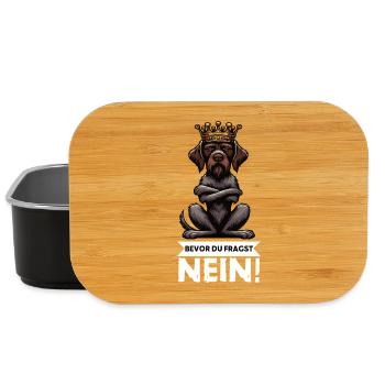 Bevor Du Fragst Nein Deutsch Drahthaar Drahthaare  - Lunch Box - Schwarz - Vorne