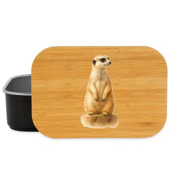 Erdmännchen Künstler Design Im Aquarell-Stil - Lunch Box - Schwarz - Vorne