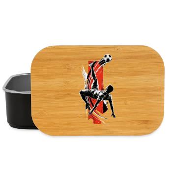 Coup de pied aérien de football - Boîte à goûter - noir - Devant