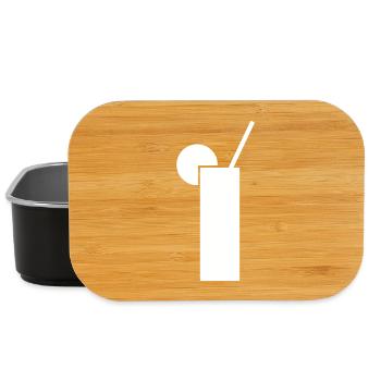 Drink - T-Shirt Design in weiß - Lunch Box - Schwarz - Vorne