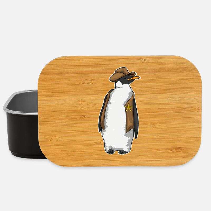 Pinguin Sheriff - Lunch Box - Schwarz