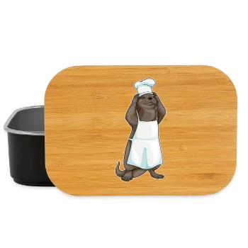 Otter Chef Chef Hat Cooking - Lunch Box - black - Front