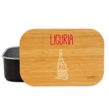 Illustration de vin et de fleurs de Ligurie - Boîte à goûter - noir - Devant