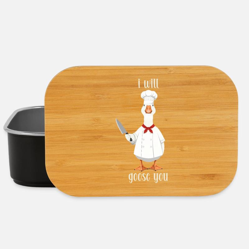 Lustiger Gänsekoch Spruch Print, I Will Goose You - Lunch Box - Schwarz