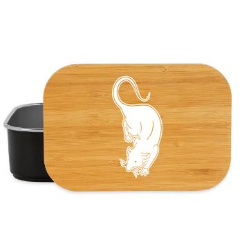 Ratte – Kawaii Nagetier Haustier Design - Lunch Box - Schwarz - Vorne