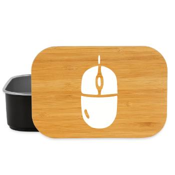 Computer Mouse Office Gift - Lunch Box - black - Front