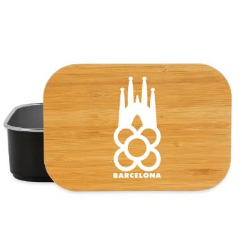 Barcelone, Sagrada Familia et Fleur de la ville - Boîte à goûter - noir - Devant