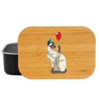 Ballon d’anniversaire pour chat siamois - Boîte à goûter - noir - Devant
