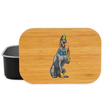 Dobermann Geburtstag Partyhut - Lunch Box - Schwarz - Vorne