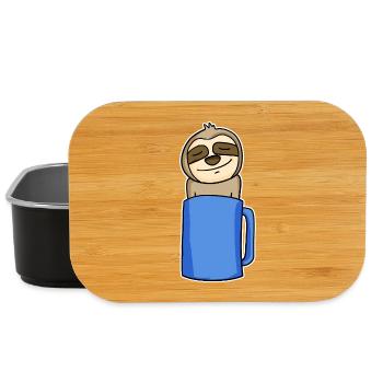 Sloth in a coffee cup - Lunch Box - black - Front