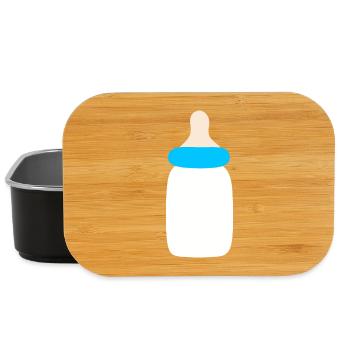 Baby 2025 Geburt Familie Geschenk Geschenkidee - Lunch Box - Schwarz - Vorne