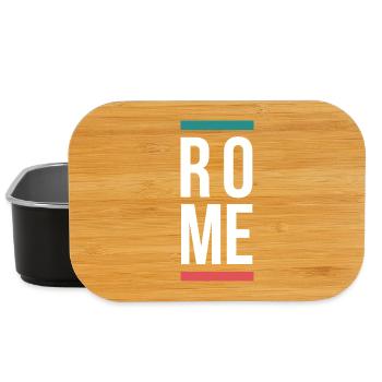 Rome City Bold Typography-Design - Lunch Box - Schwarz - Vorne
