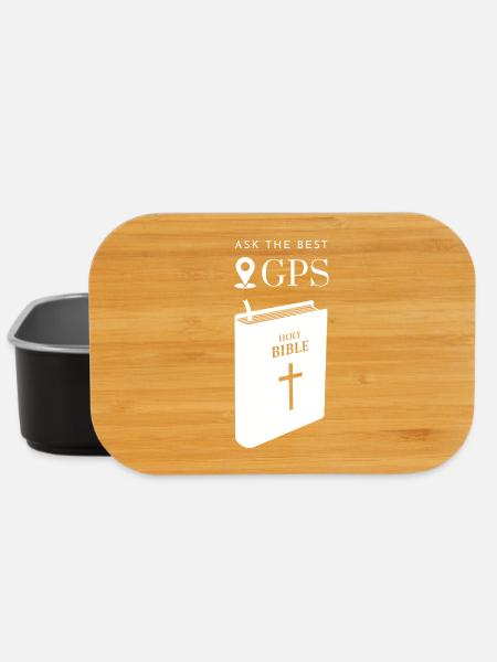 Bestes Navi ist die Bibel (weiß) - Lunch Box - Schwarz