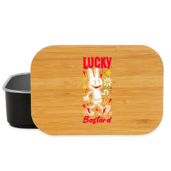 Hase Pop Art mit Blume - Lunch Box - Schwarz - Vorne