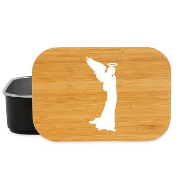 Engelsilhouette seitlich, weihnachtsengel - Lunch Box - Schwarz - Vorne