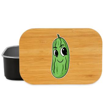 Gurke Motiv - Lunch Box - Schwarz - Vorne