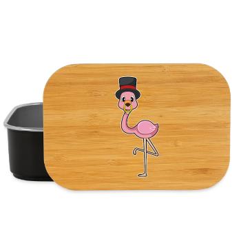 Flamingo Groom Wedding Ring Wedding - Lunch Box - black - Front