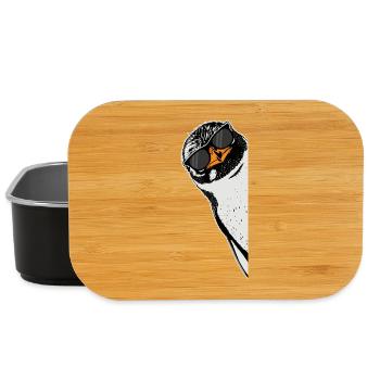Penguin with sunglasses - Lunch Box - black - Front