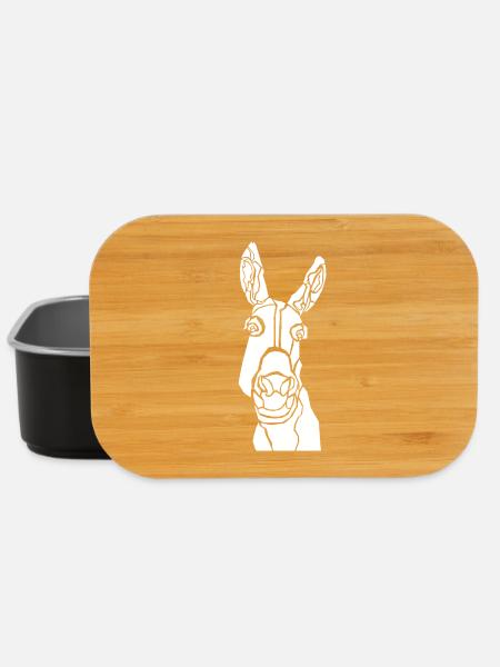 Âne graphique en ligne noir et blanc - Boîte à goûter - noir