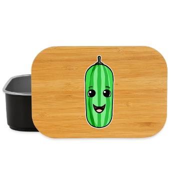 Gurke Motiv - Lunch Box - Schwarz - Vorne