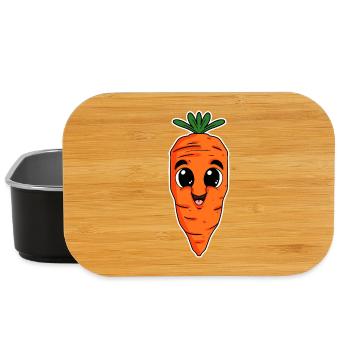 Carotte végétalienne Carotte Carotte Carottes - Boîte à goûter - noir - Devant