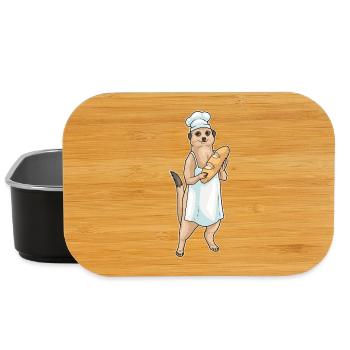 Erdmännchen Bäcker Brot Backen - Lunch Box - Schwarz - Vorne